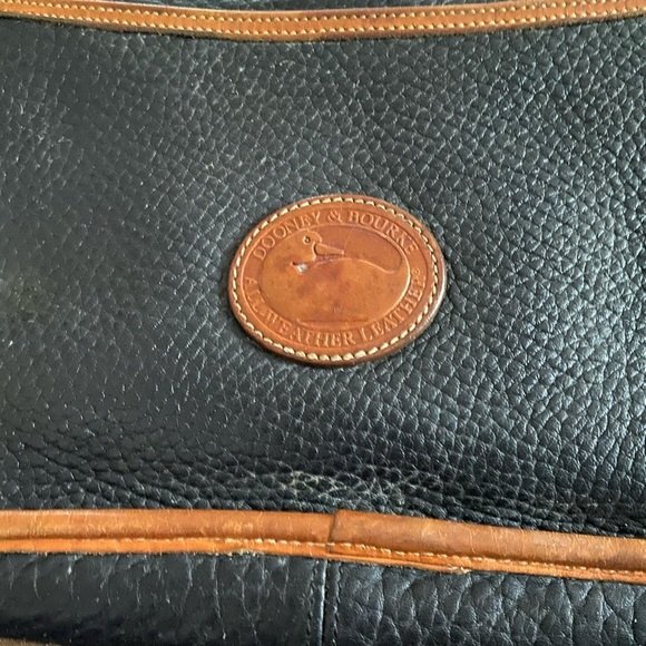 Dooney & Bourke  Handbag All Weather Leather USA pebbled blue Equestrian Vintage - Picture 7 of 15